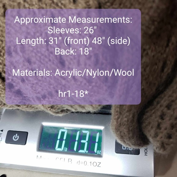 Focus 2000 Large Brown Sweater Cardigan Duster - Picture 7 of 7